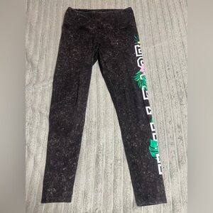 PINK Victoria's Secret Greyish Leggings with Tropical Side Graphic